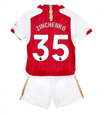 Arsenal Oleksandr Zinchenko #35 Replica Home Stadium Kit for Kids 2023-24 Short Sleeve (+ pants)